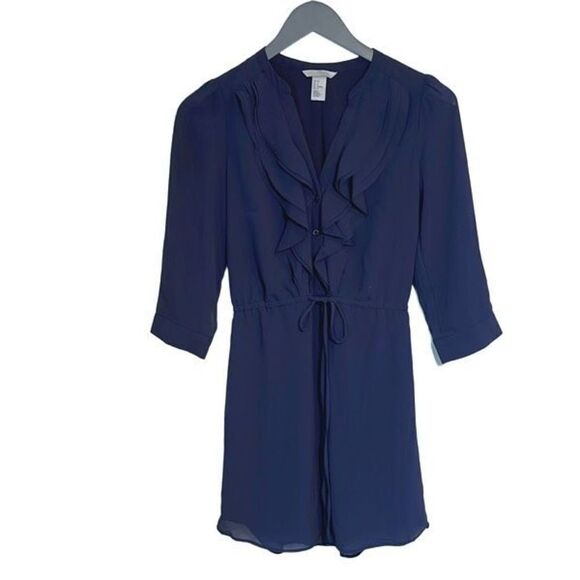 H & M‎ Navy Dress. Polyester. Size 4 - Picture 1 of 11